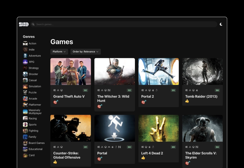 Video Game Discovery App